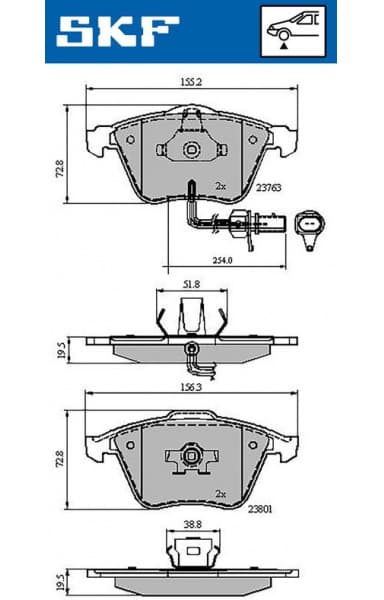 Brake Pad Set, disc brake VKBP80617E