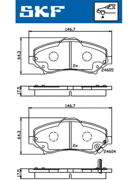 Brake pads front VKBP 80334 A