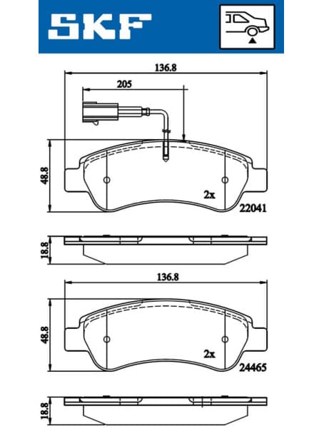 Brake pads rear VKBP 90035 E