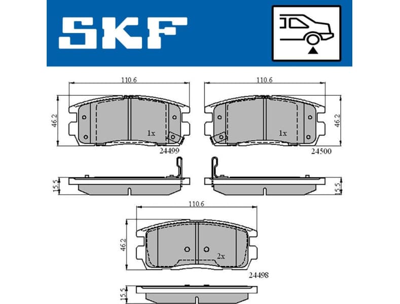 Brake pads rear VKBP 90556 A
