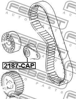 Tensioner Pulley, timing belt 2187-CAP - image 2