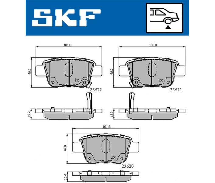 Brake pads rear VKBP 90384 A