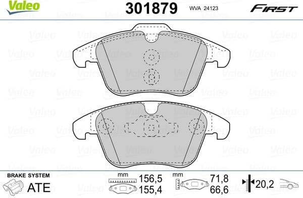 Brake Pad Set, disc brake ESSENTIAL 301879