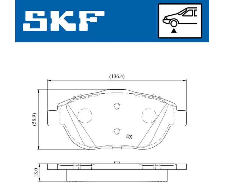 Brake Pad Set, disc brake VKBP80098