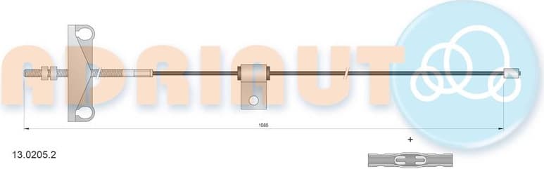 Cable Pull, parking brake 13.0205.2