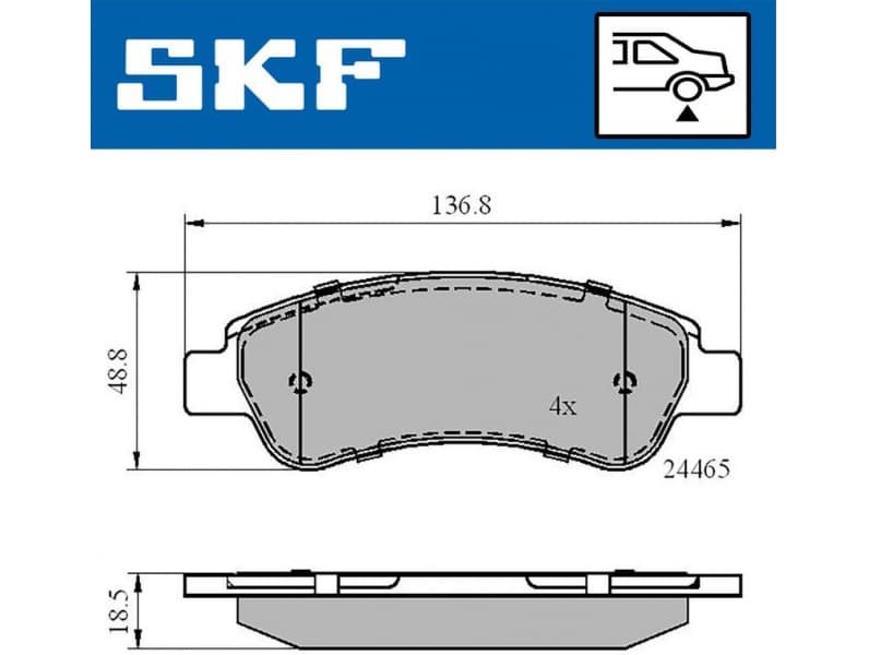Brake pads rear VKBP 90045