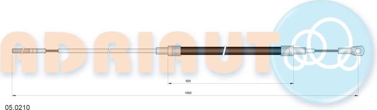 Cable Pull, parking brake 05.0210