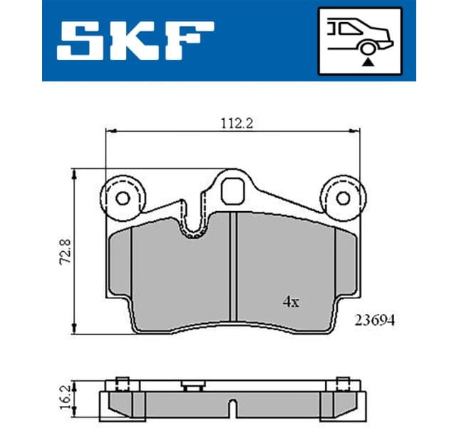 Brake pads rear VKBP 90378