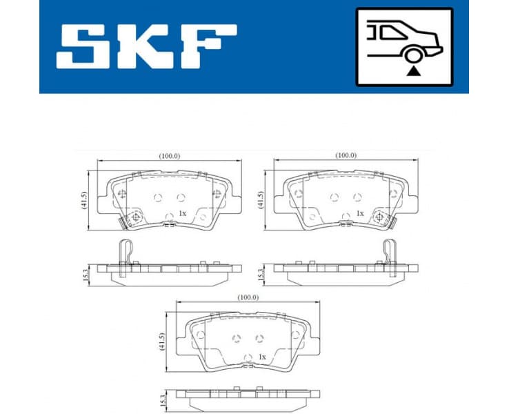 Brake pads rear VKBP 90100 A