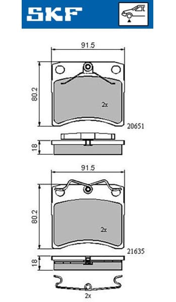 Brake Pad Set, disc brake VKBP80536