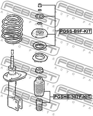 Repair Kit, suspension strut support mount PGSS-B9F-KIT - image 2