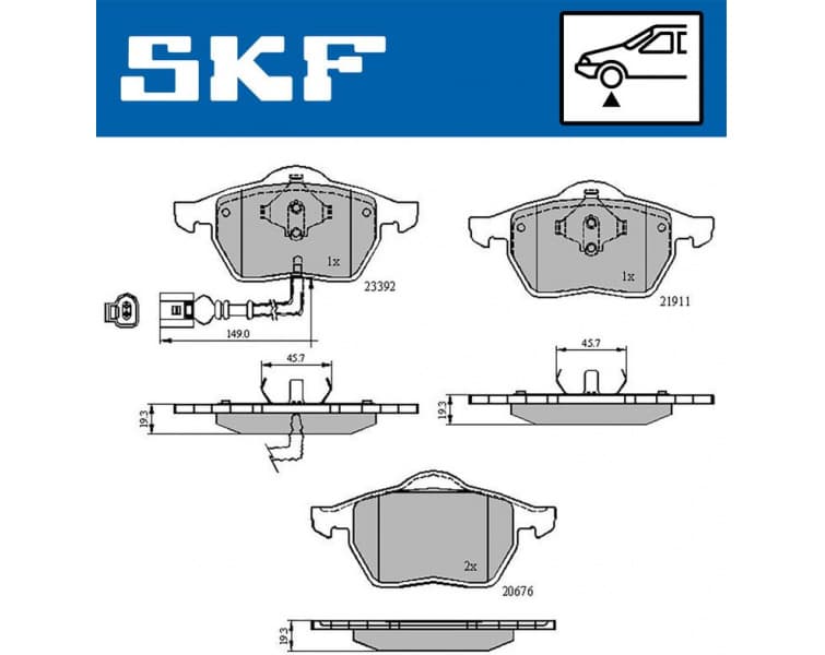 Brake Pad Set, disc brake VKBP80270E