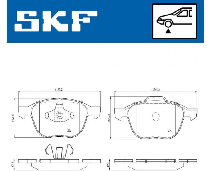 Brake pads front VKBP 80016