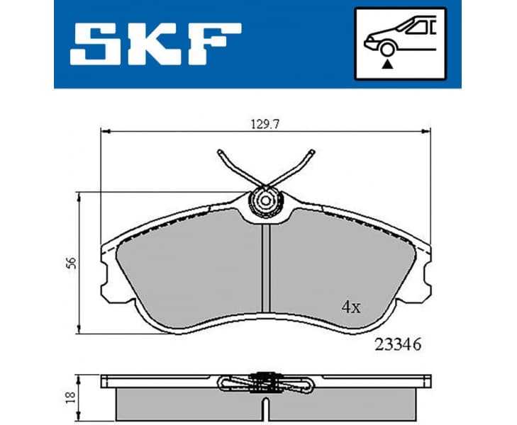 Brake Pad Set, disc brake VKBP80356