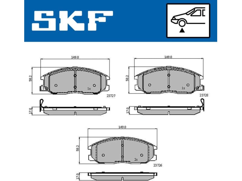 Brake Pad Set, disc brake VKBP80436A