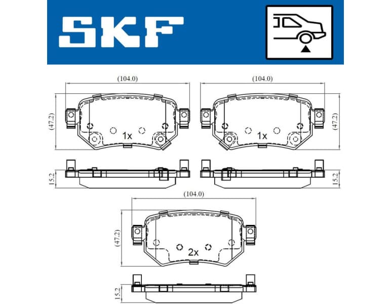 Brake Pad Set, disc brake VKBP90497A
