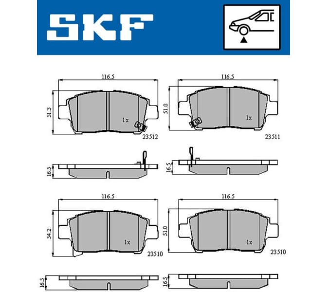 Brake Pad Set, disc brake VKBP80382A