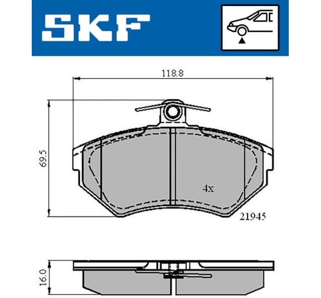 Brake Pad Set, disc brake VKBP80350