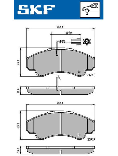 Brake Pad Set, disc brake VKBP80441E