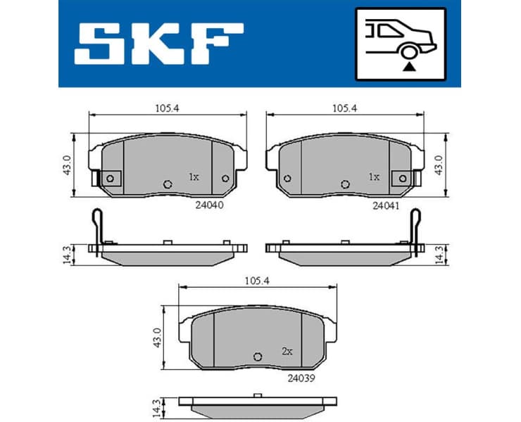 Brake Pad Set, disc brake VKBP90620A