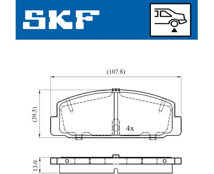 Brake Pad Set, disc brake VKBP90587