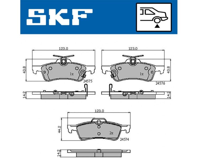 Brake pads rear VKBP 90401 A