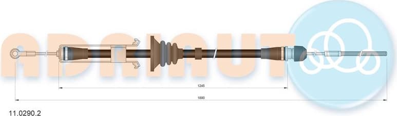Cable Pull, parking brake 11.0290.2