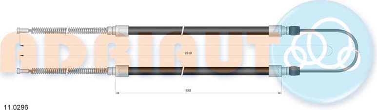 Cable Pull, parking brake 11.0296