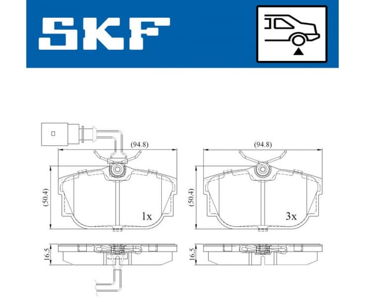 Brake Pad Set, disc brake VKBP90493E