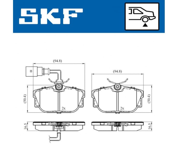 Brake Pad Set, disc brake VKBP90527E
