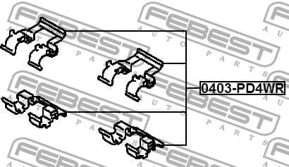 Accessory Kit, disc brake pad 0403-PD4WR - image 2