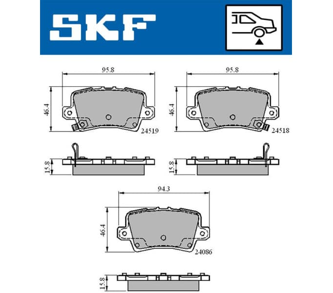 Brake pads rear VKBP 90187 A