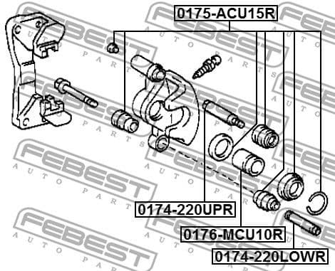 Repair Kit, brake caliper 0175-ACU15R - image 2