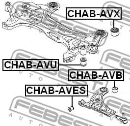 Mounting, control/trailing arm CHAB-AVES - image 2