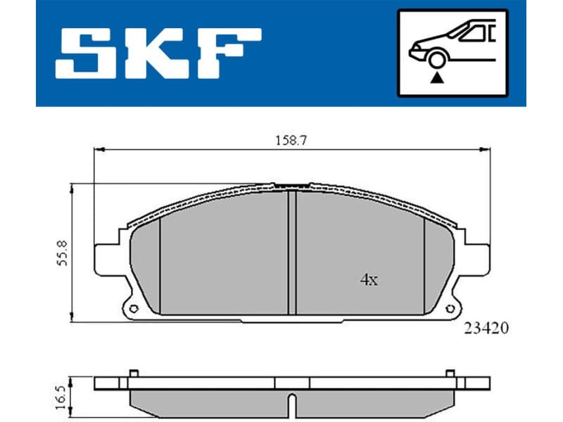 Brake Pad Set, disc brake VKBP80296