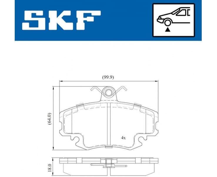 Brake Pad Set, disc brake VKBP80092E
