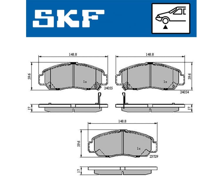 Brake Pad Set, disc brake VKBP80558A
