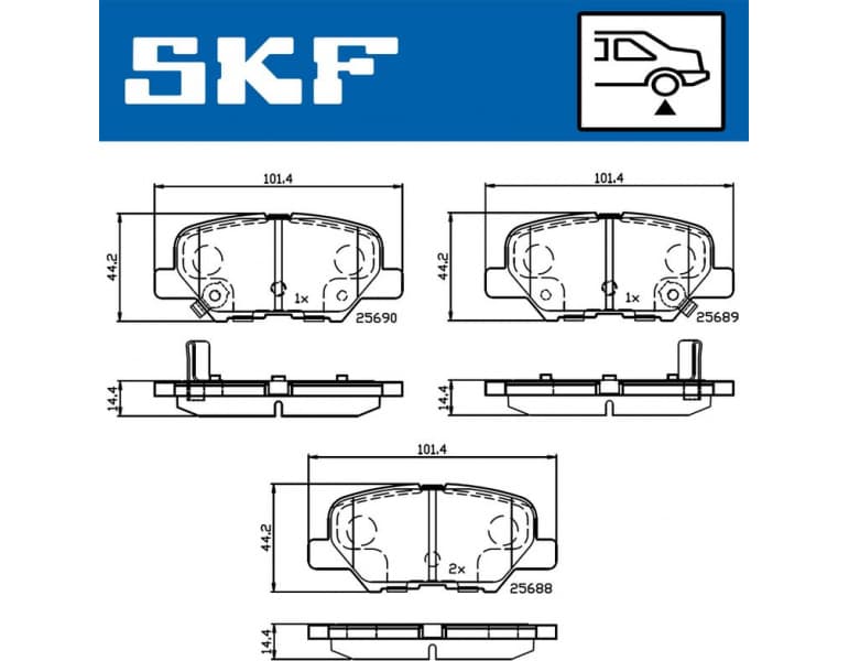 Brake Pad Set, disc brake VKBP90253A