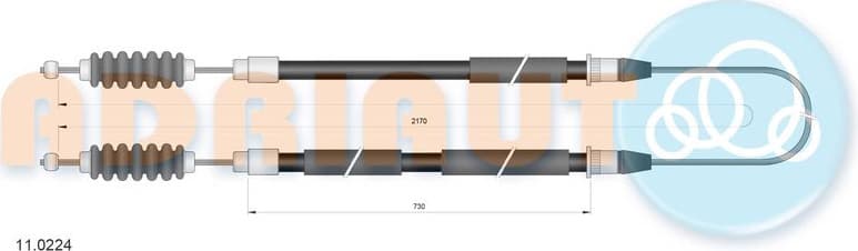 Cable Pull, parking brake 11.0224