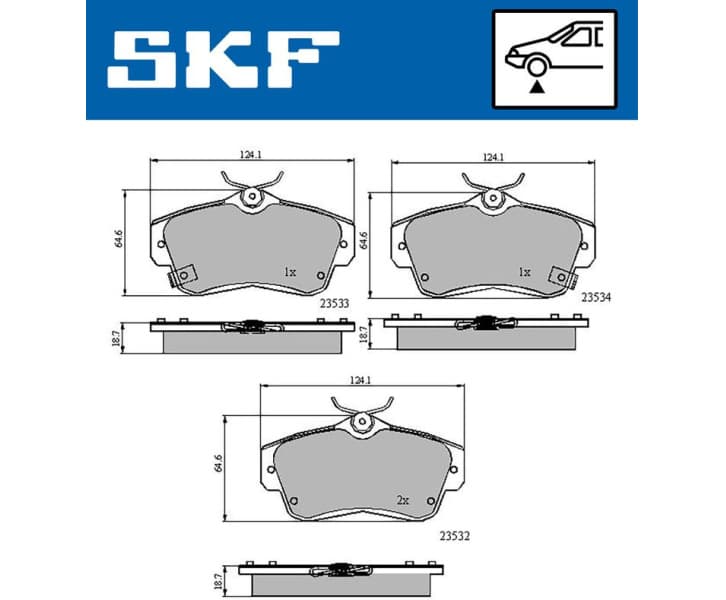 Brake Pad Set, disc brake VKBP80605A
