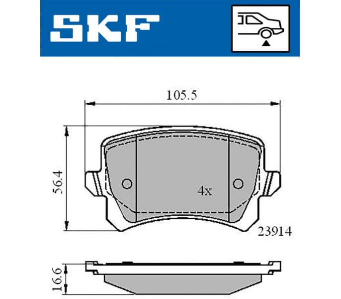 Brake pads rear VKBP 90023