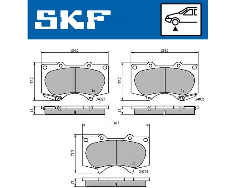 Brake Pad Set, disc brake VKBP80135A