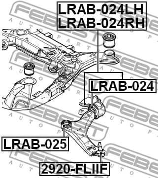 Mounting, control/trailing arm LRAB-024LH - image 2