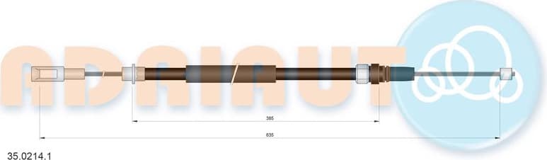 Cable Pull, parking brake 35.0214.1