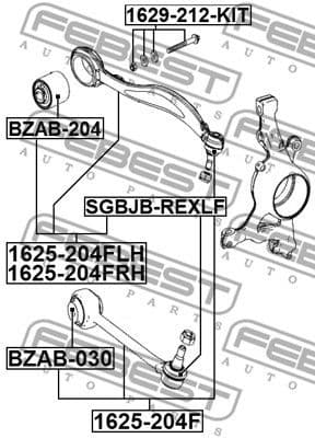 Control/Trailing Arm, wheel suspension 1625-204F - image 2