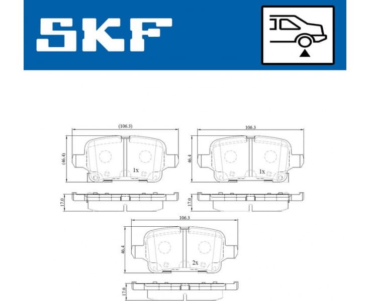 Brake pads rear VKBP 90156 A