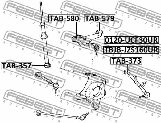 Mounting, control/trailing arm TAB-579 - image 2