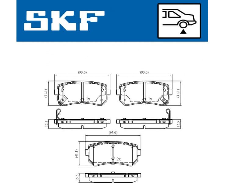 Brake Pad Set, disc brake VKBP90139A