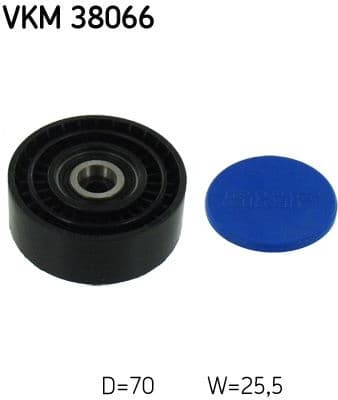 Deflection/Guide Pulley, V-ribbed belt VKM 38066 - image 2