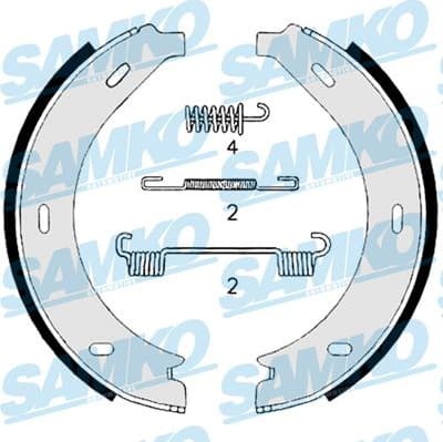 Brake Shoe Set, parking brake 88740